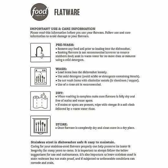 Best Food Network 4-Pc. Classic Silver Dinner Knife Set Flatware