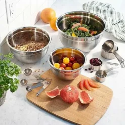 Best Food Network 3-Pc. Stainless Steel Mixing Bowl Set Cooking Utensils & Tools