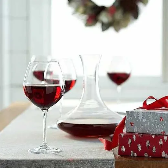 Online Food Network Signature 4-Pc. Crystal Balloon Red Wine Glass Set Drinkware & Glassware