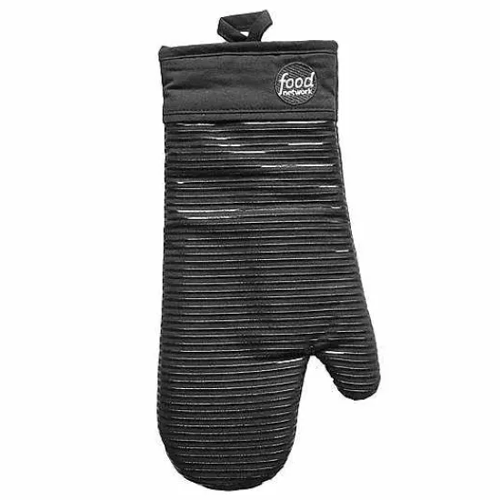 Hot Food Network Stripe Silicone Oven Mitt Kitchen Linens