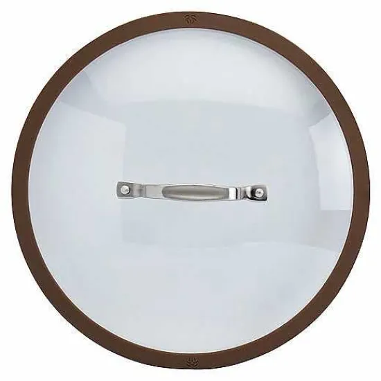 Clearance Food Network Textured Titanium 12-In. Nonstick Covered Deep Skillet Cookware & Bakeware