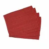 Outlet Food Network Wabash Bordeaux Placemat 4-Pk. Table Linens